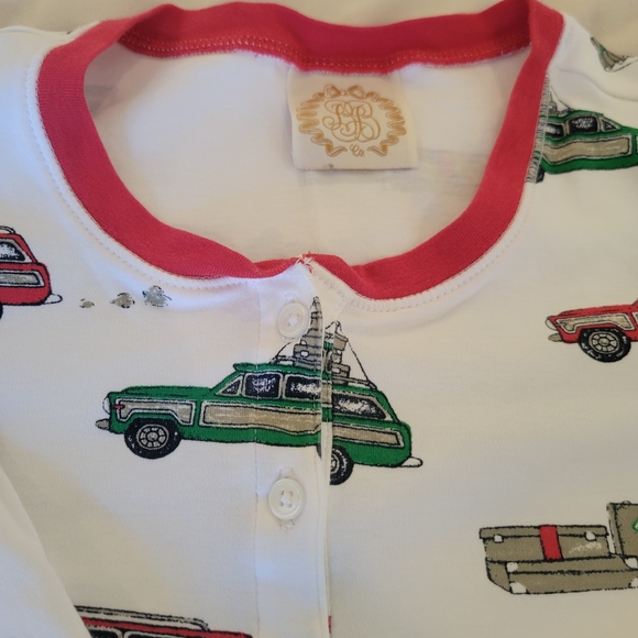 The Beaufort Bonnet Company Car Print Pajamas with Red Trim - Picture 2 of 2
